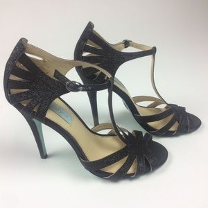 Betsy Johnson Sparkly Strappy Heals Tee Sandal